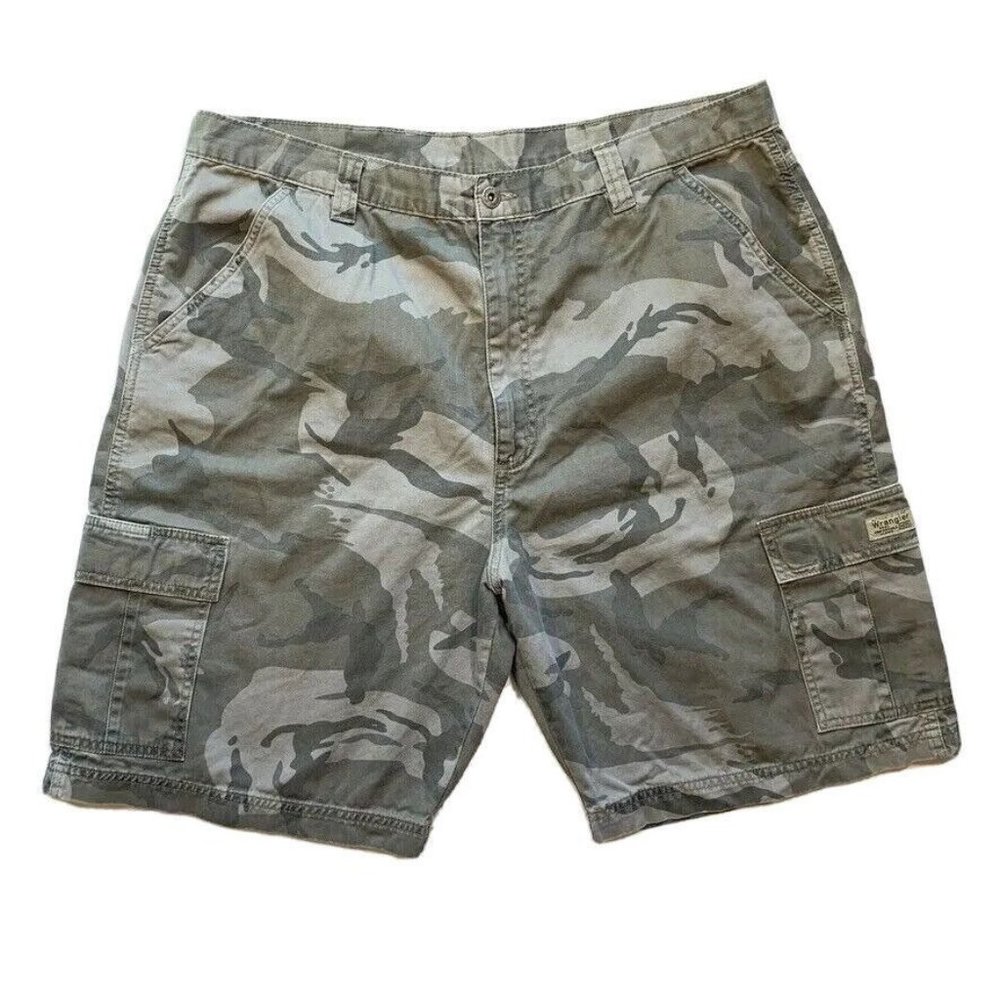 Vintage Wrangler‎ HERO Camo Cargo Shorts Mens 38 Camouflage Hunt Outdoor